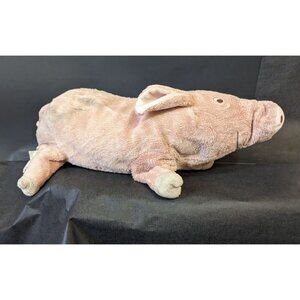 IKEA Pig plush stuffed animal toy 14" pink gray spots sewn eyes